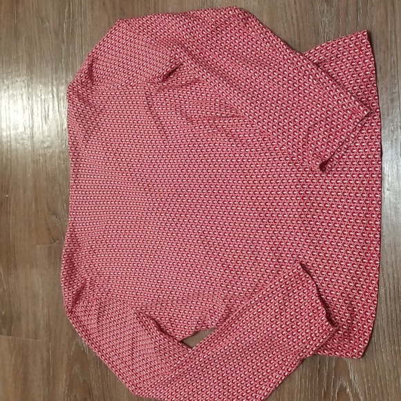 (L) Talbots Patterned Wrap Style Top Business Casual Dorm Ready Bohemian - Picture 8 of 8